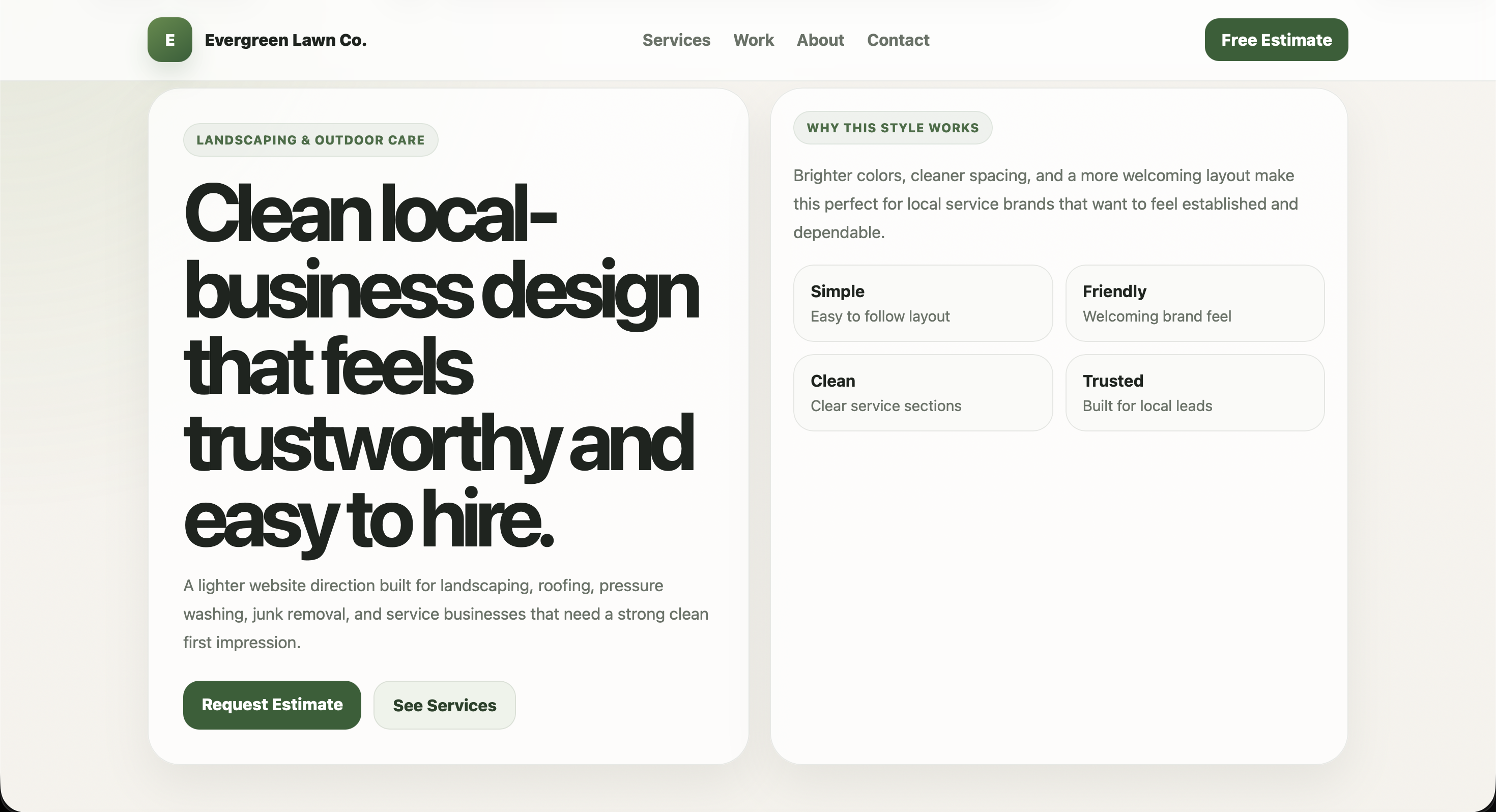 Clean light template